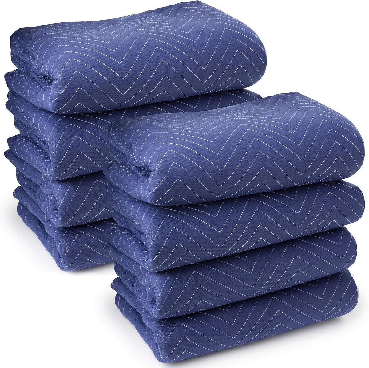 8 Moving & Packing Blankets - Deluxe Pro - 80" x 72" (40 lb/dz weight) - Professional Quilted Shipping Furniture Pads