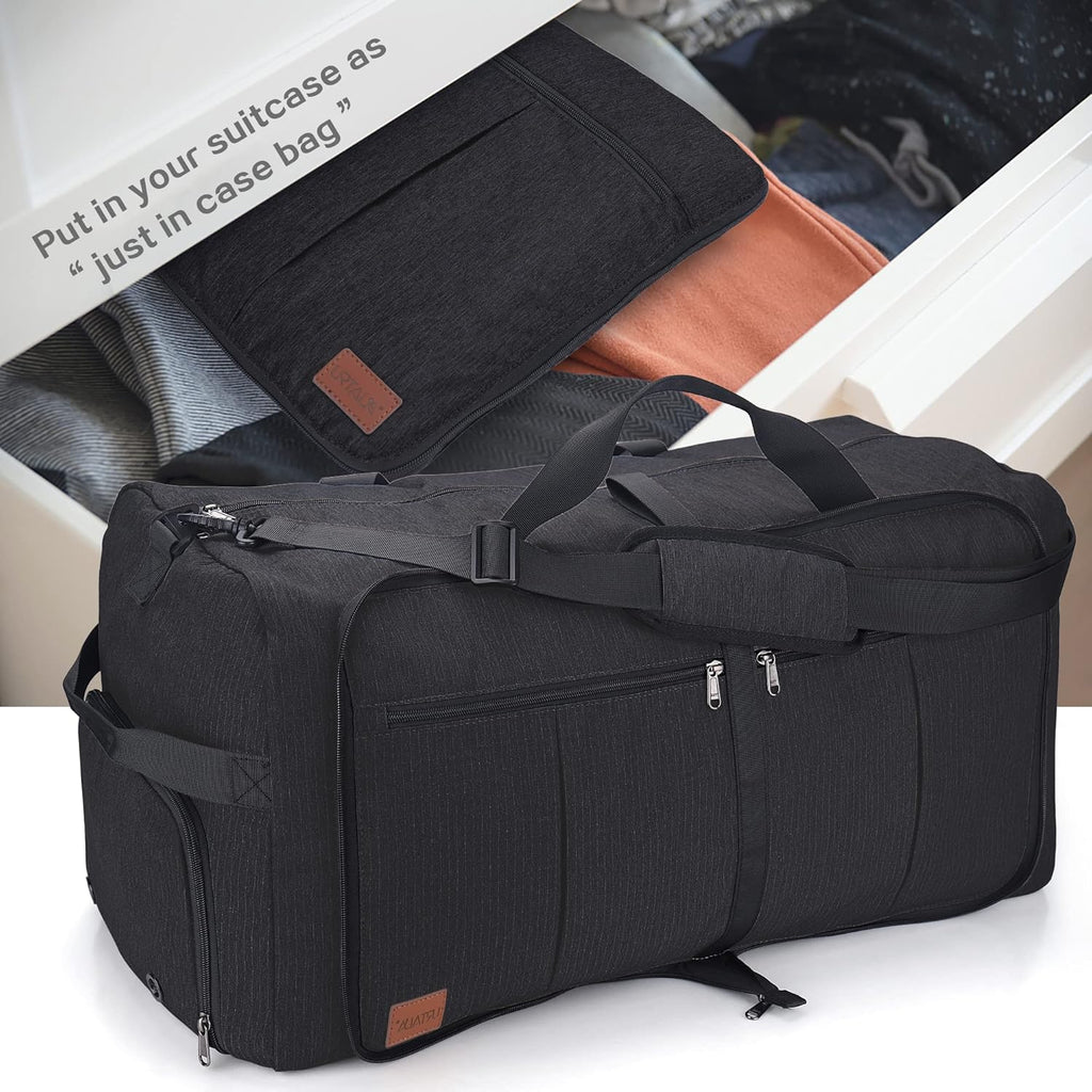 100L Travel Duffle Bag for Men, Urtala 32” Large Duffle Bag for Traveling with Shoe Compartment, Foldable Travel