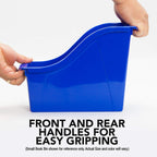 Large Book Bin, Interlocking Plastic Organizer for Home, Office and Classroom, Purple, 6-Pack (71103A06C)