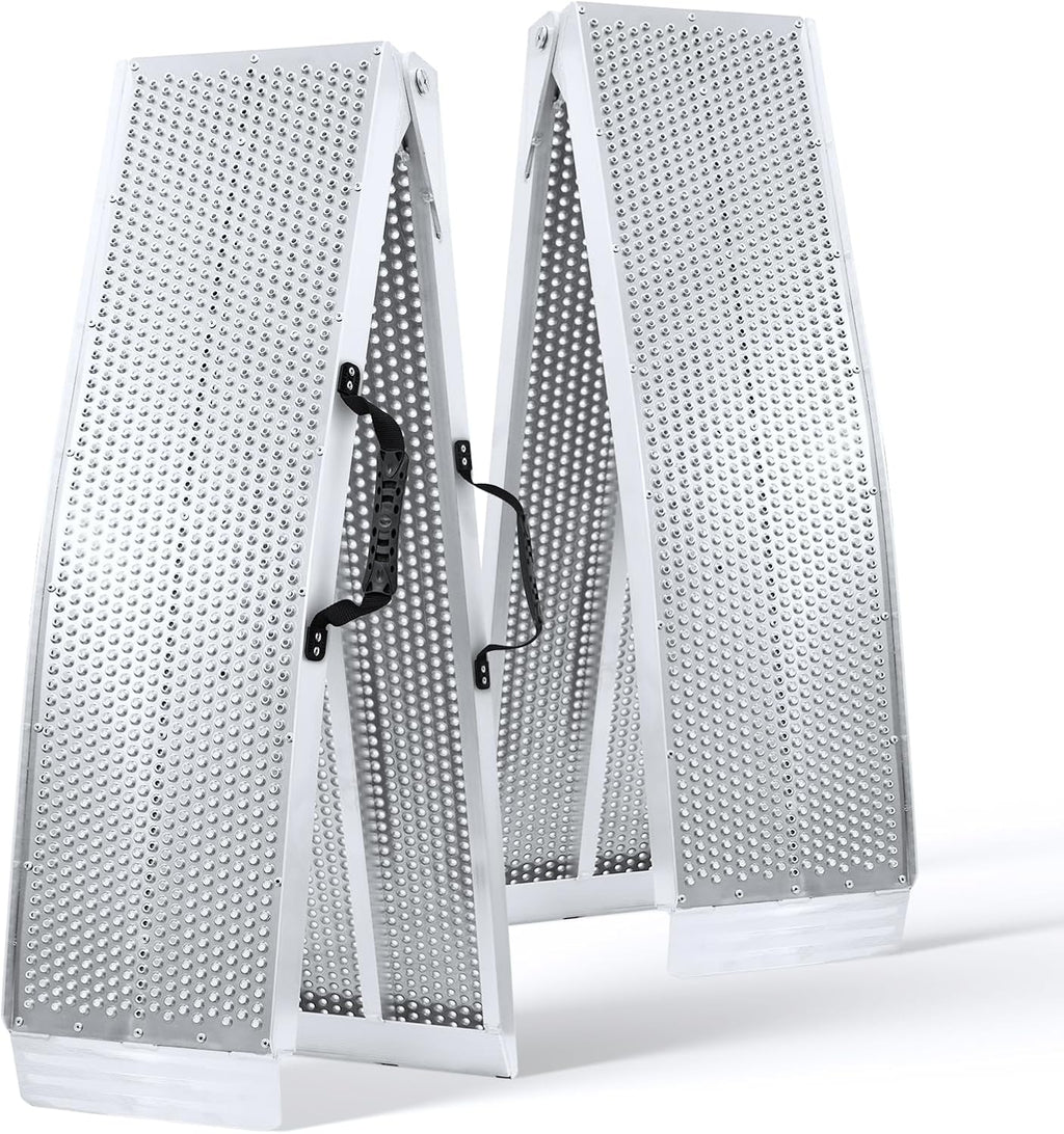 Folding Portable Ramps, 7.5FT Aluminum ATV, Truck, Motorcycle & Trailer Ramps - 1500Lbs Max Load / 2Pcs