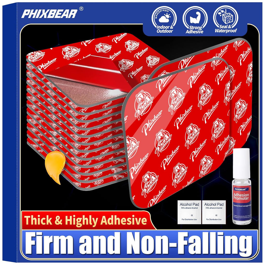 Double Sided Tape Heat Resistant Heavy Duty, 12 Pcs Adhesive Pads