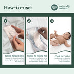 Overnight Diaper Booster Pads, Stops Overnight Leaking, Diaper Liners for Toddler, Nighttime Diapers Size 5, Adhesive