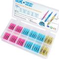 100PCS Heat Shrink Butt Wire Connector Kit, Insulated Waterproof Electrical Wire Crimp Terminals Butt Splice for