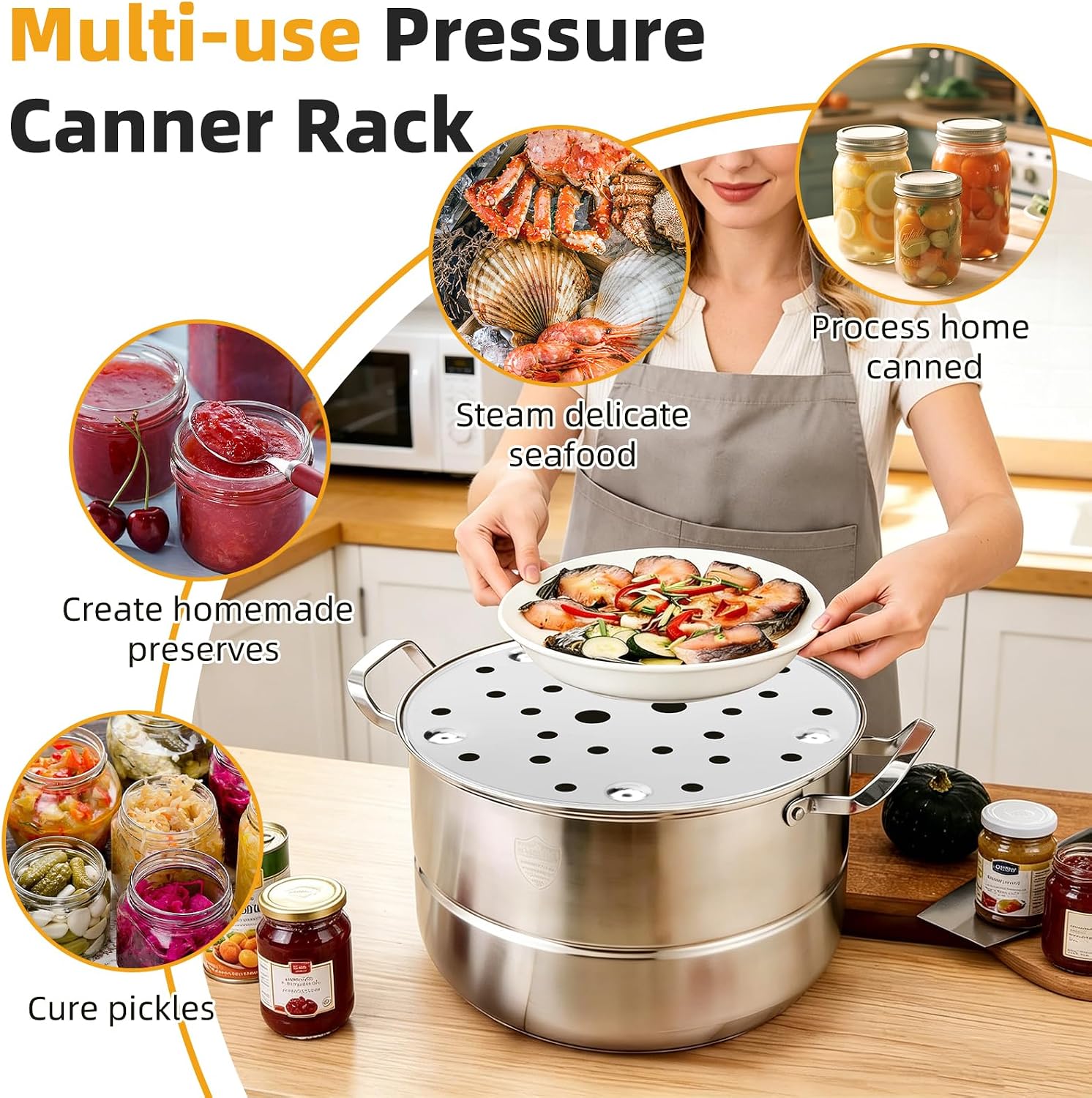 85707 11" Pressure Canner Rack for Presto Pressure Canner 16 to 22 Quart
