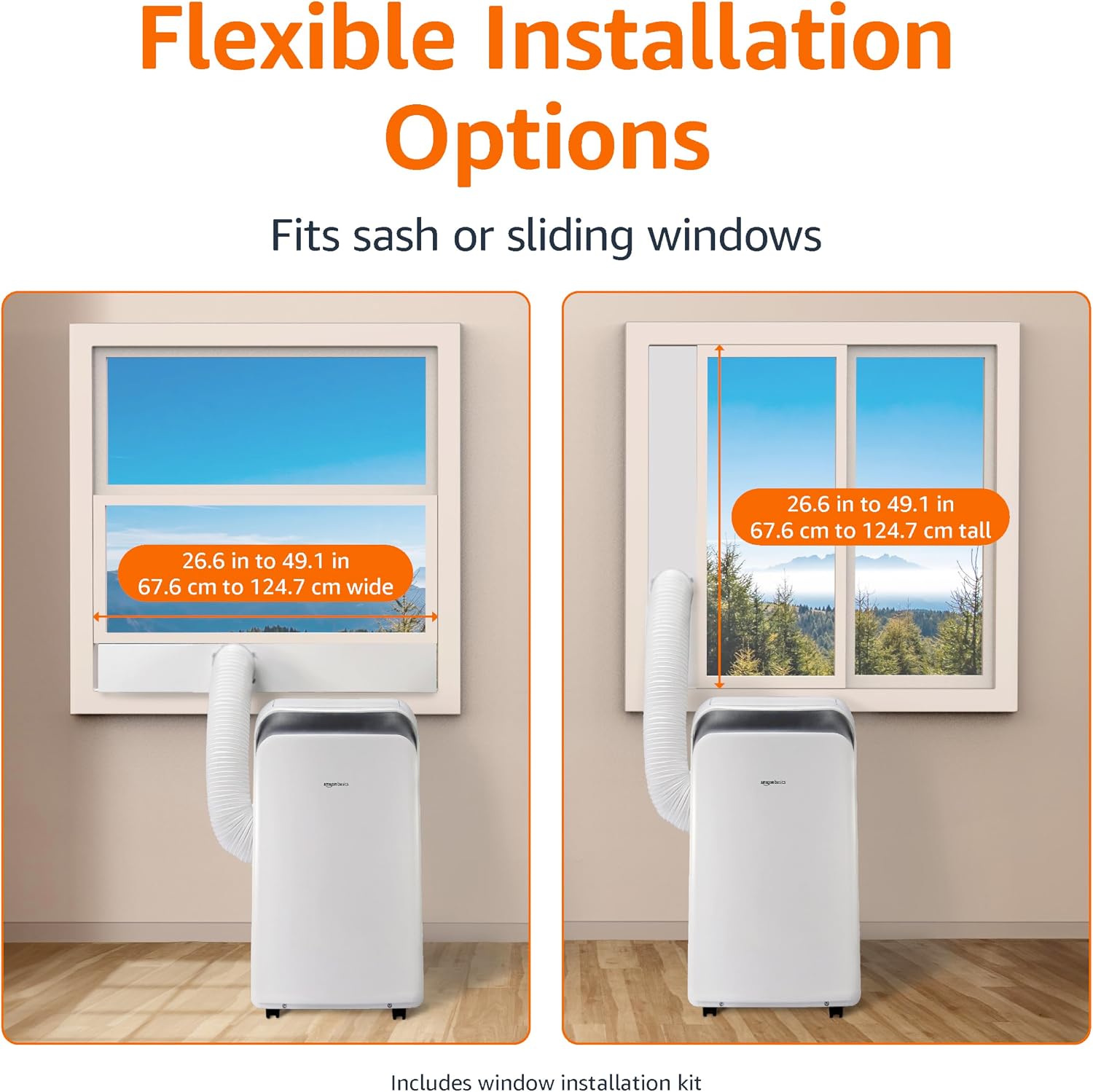 3-In-1 Portable Air Conditioner with Remote, Timer, Sleep Mode, Auto Swing, Dehumidifier, 10000 BTU (ASHRAE)/6000 BTU