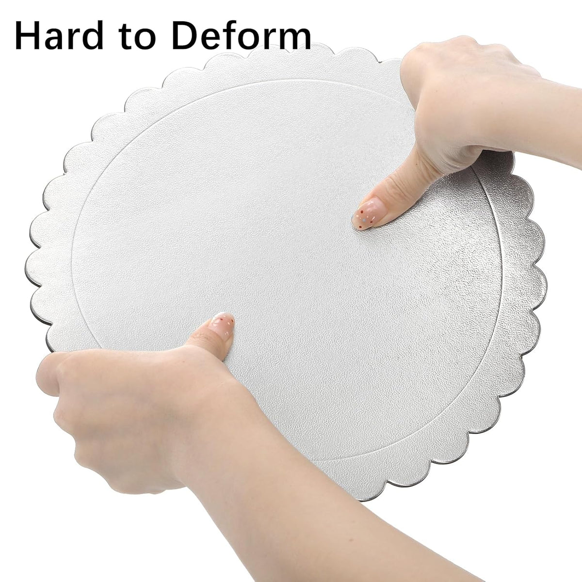 15 Pack Cake Boards Round, 10 Inch Sturdy Cardboard Cake Plates, Grease Proof Cake Pizza Circles for Desserts, Cake