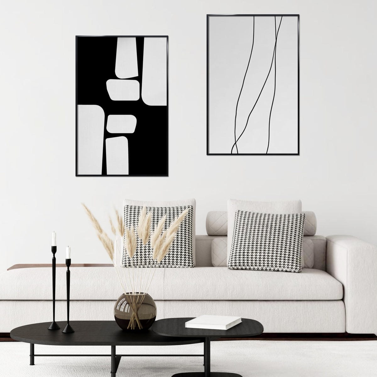 22.375 x 34 Poster Frame Set of 5, Black