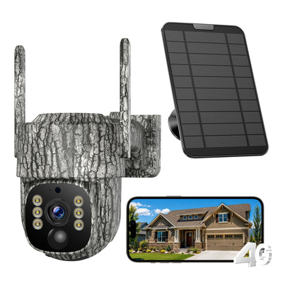 Cellular LTE Trail Camera 4G with Built-in SIM, 360° View 2.5K Live Feed