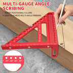 Large Carpenter Square 8.42" x7.67 Precision Woodworking Tools 15-90 Degree Versatile 3D Multi-Angle Square with Angle Pin for Woodworking,Engineering and Construction