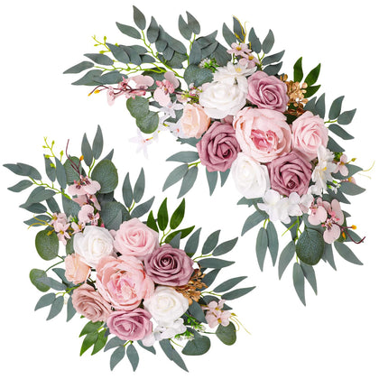 Wedding Arch Decorations 2 Pack, Arch Flowers Swag Dusty Rose
