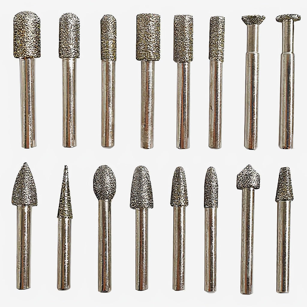 1/4" Shank Diamond Coated Grinding Burr, 60 Grit Diamond Grinding Bit