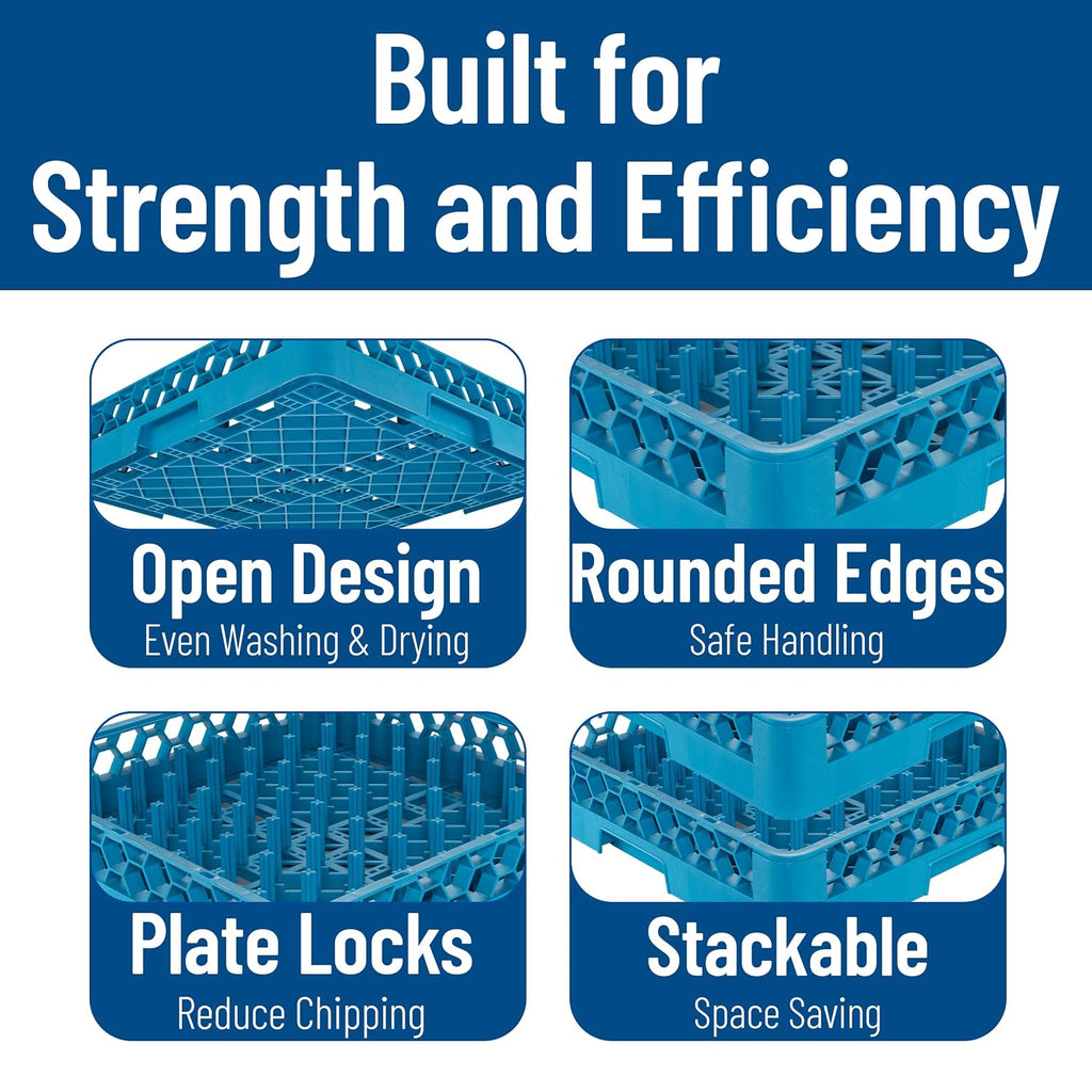 Carlisle OptiClean Plate and Tray Rack, 2.50" Pegs, Pack of 6