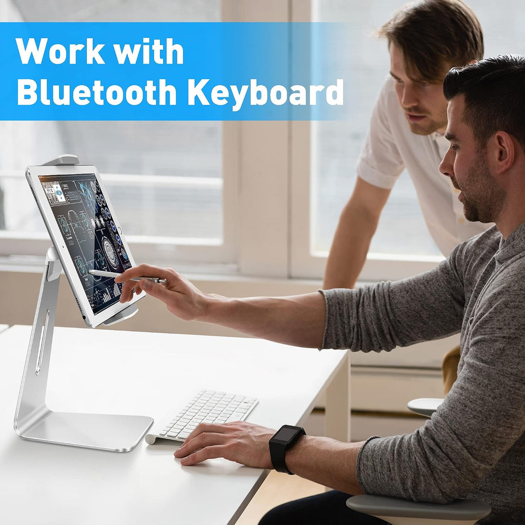 Elegant Tablet Stand, Aluminum iPad Stand Holder, Desktop Kiosk POS Stands for 7-15.6 inch iPad/Portable Monitor