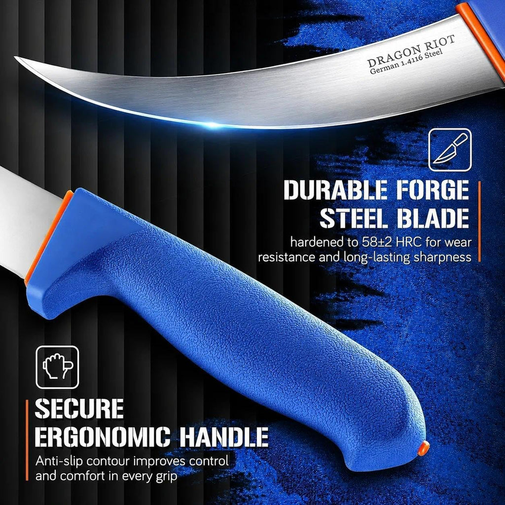 6 Inch Fillet Knife, Boning Knife, Flexible Blade, Curved Blade