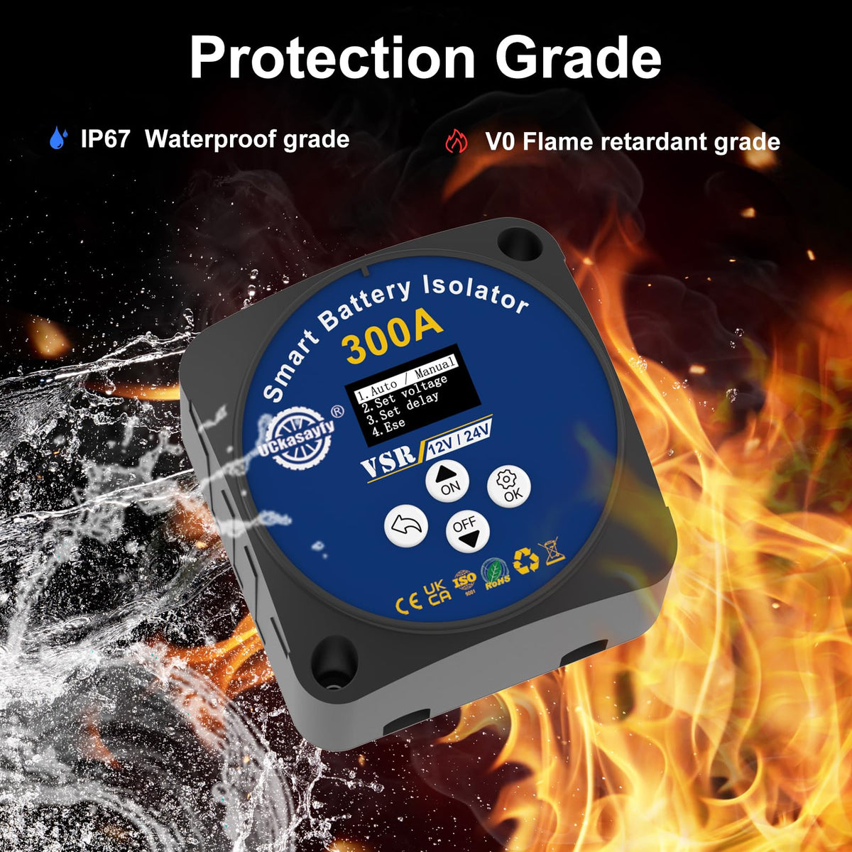 UCkasayfy Adjustable Dual Smart Battery Isolator 12V/24V 300Amp