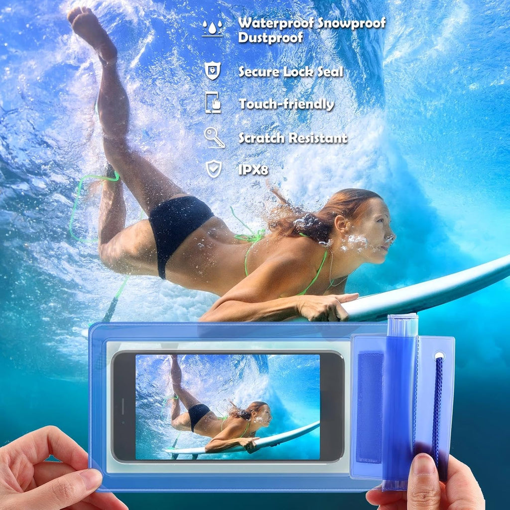 50 Pack Clear Waterproof Phone Pouch Universal Waterproof Phone Case Waterproof Pouch Dry Bag with Lanyard for Water