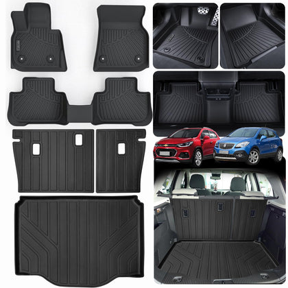 Floor Mats & Trunk Mat & Backrest Mat for Chevrolet Chevy Trax 2023 2022 2021 2019 2018 2017 2016 2015 2014 & for