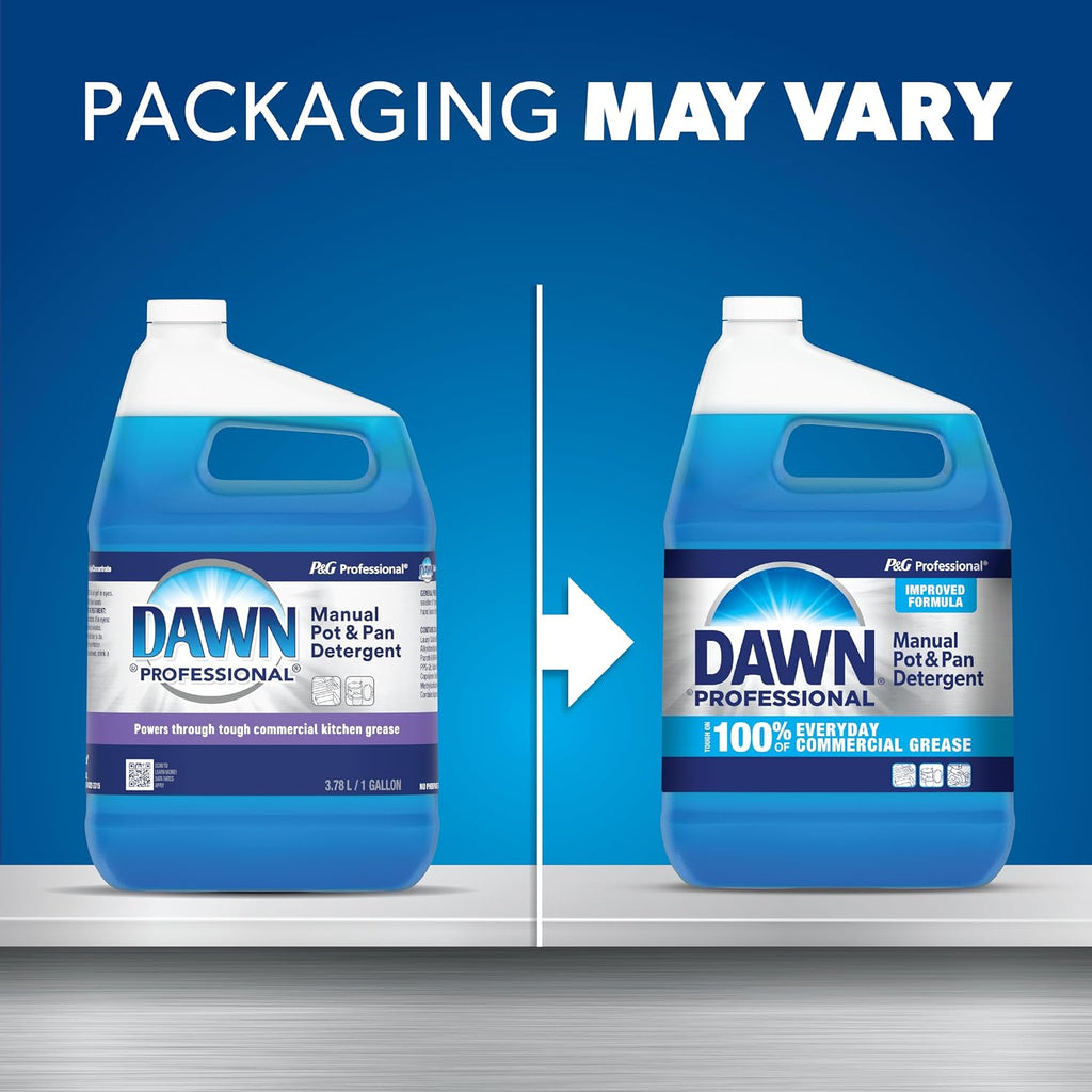 Dawn PRO Manual Pot & Pan Detergent, Bulk Liquid Dish Soap (1 gal, 4 pack)