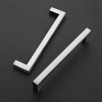 Brushed Nickel Square Solid Cabinet Handles, 5 Inch, 20 Pack