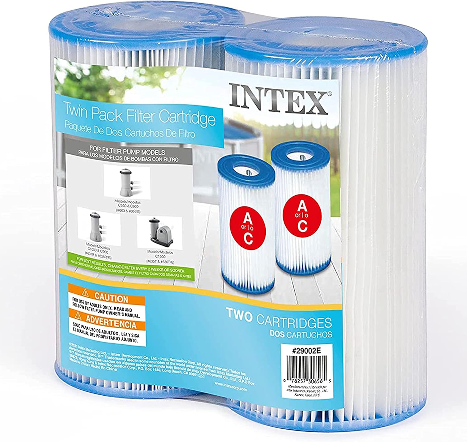 29002E Type A Pool Filter Cartridge: for INTEX Filter Pumps – Easy-to-Clean – Dacron Paper – Efficient Filtration –