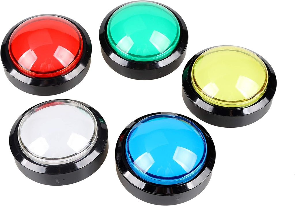5X Arcade Buttons 60mm Dome 2.36 inch LED Push Button with Micro Switch for Arcade Machine Video Games Console