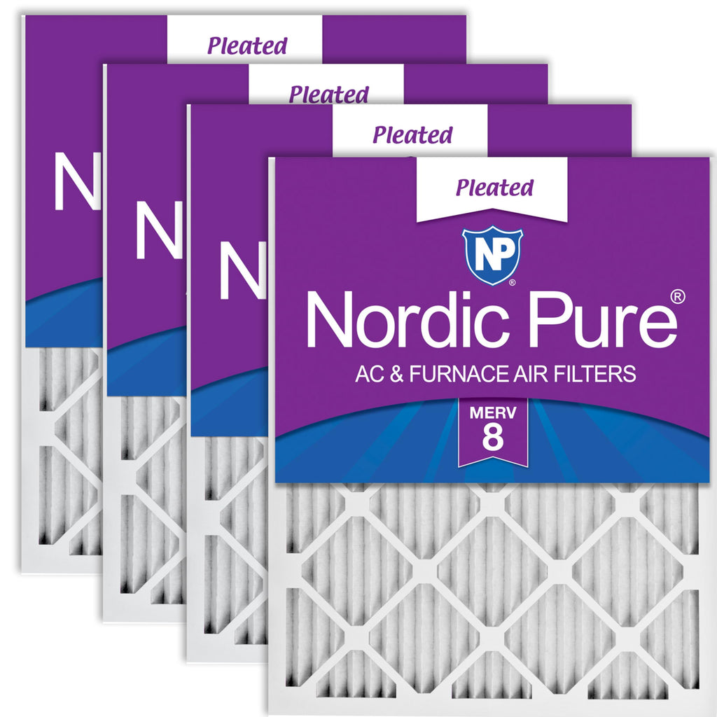 16x20x1 Pleated MERV 8 Air Filters 4 Pack
