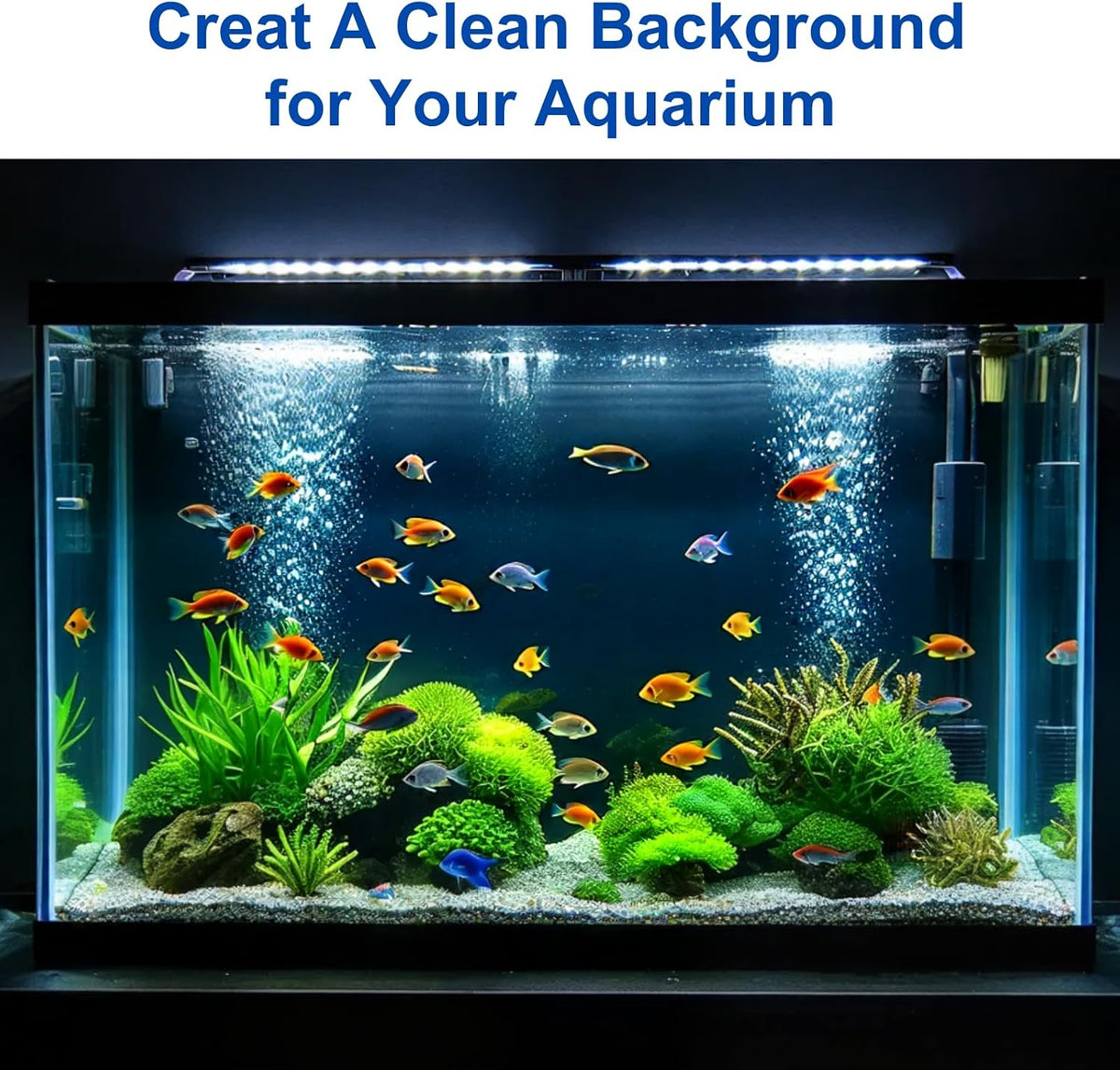 Aquarium Background Blue Black Fish Tank Background Wallpaper Double-Sided Aquarium Backing, Aquarium Decorations for