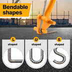 Manual Rebar Bender Tool for 5/8 Inch Steel Bar, Heavy Duty Rebar Bending Tool and Steel Rod Bender with Anti-Slip