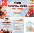 48CT Stain Remover Wipes,Portable Travel-Size Laundry Wipes for Clothes