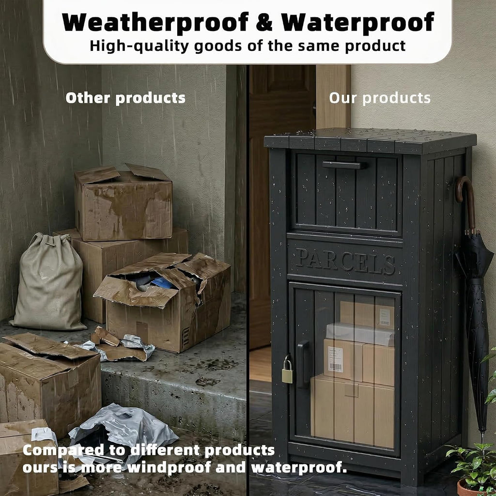 Package Delivery Boxes for Outside, Lockable Anti-Theft Waterproof Delivery Boxes for Outside, Secure Parcel Drop