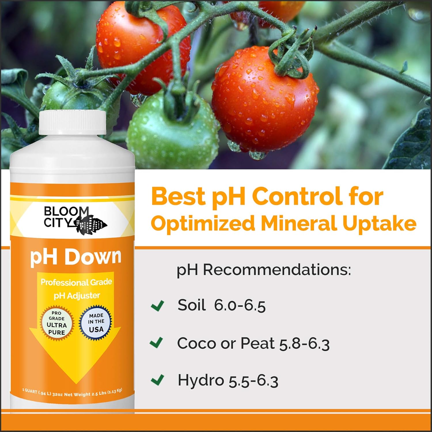 pH Down – Liquid pH Adjuster, 8 oz | Supports Nutrient Uptake