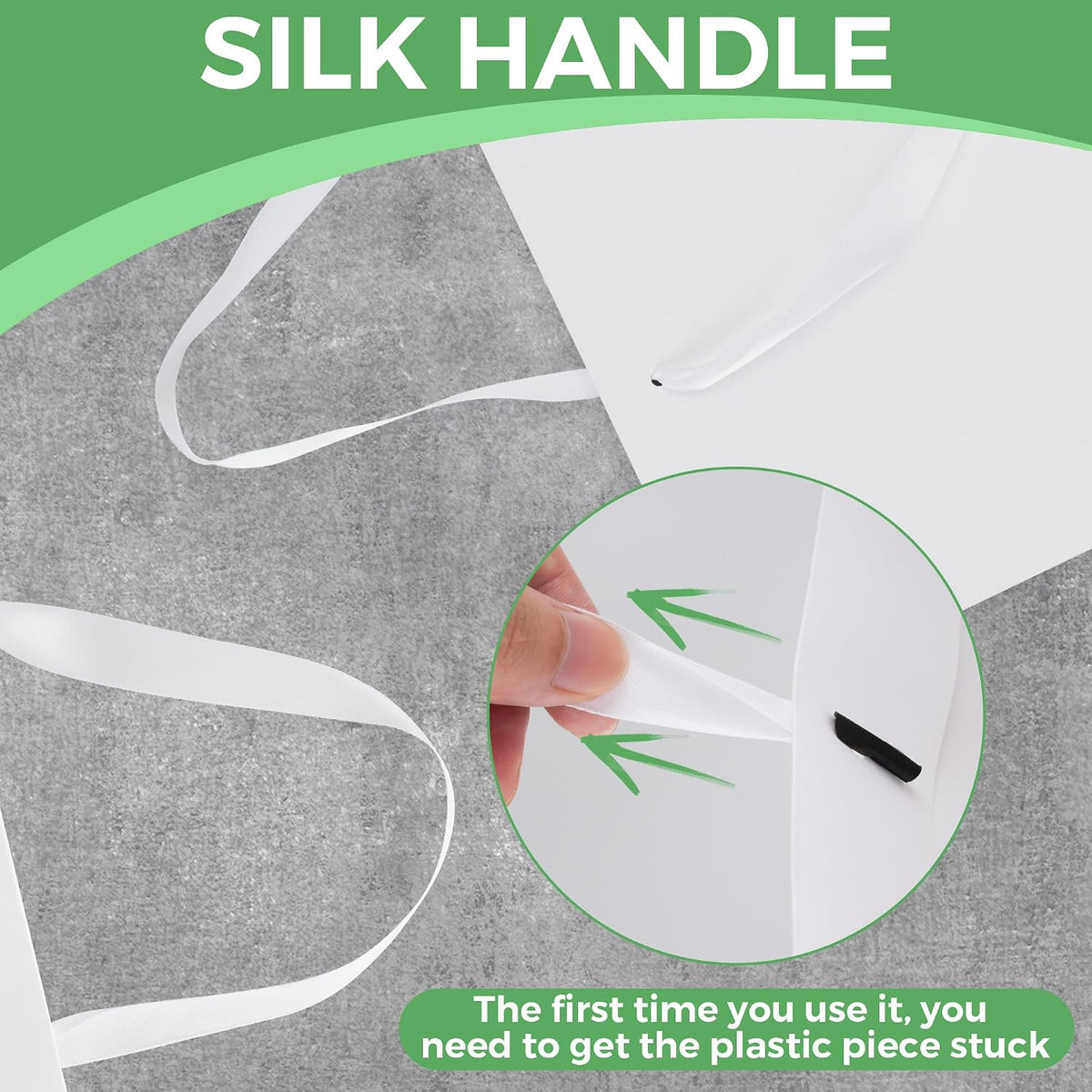 White Gift Bags With Handles: 8x5x10 Inch 30pcs Medium Paper Gags Bulk For Birthday Wedding Party Shopping