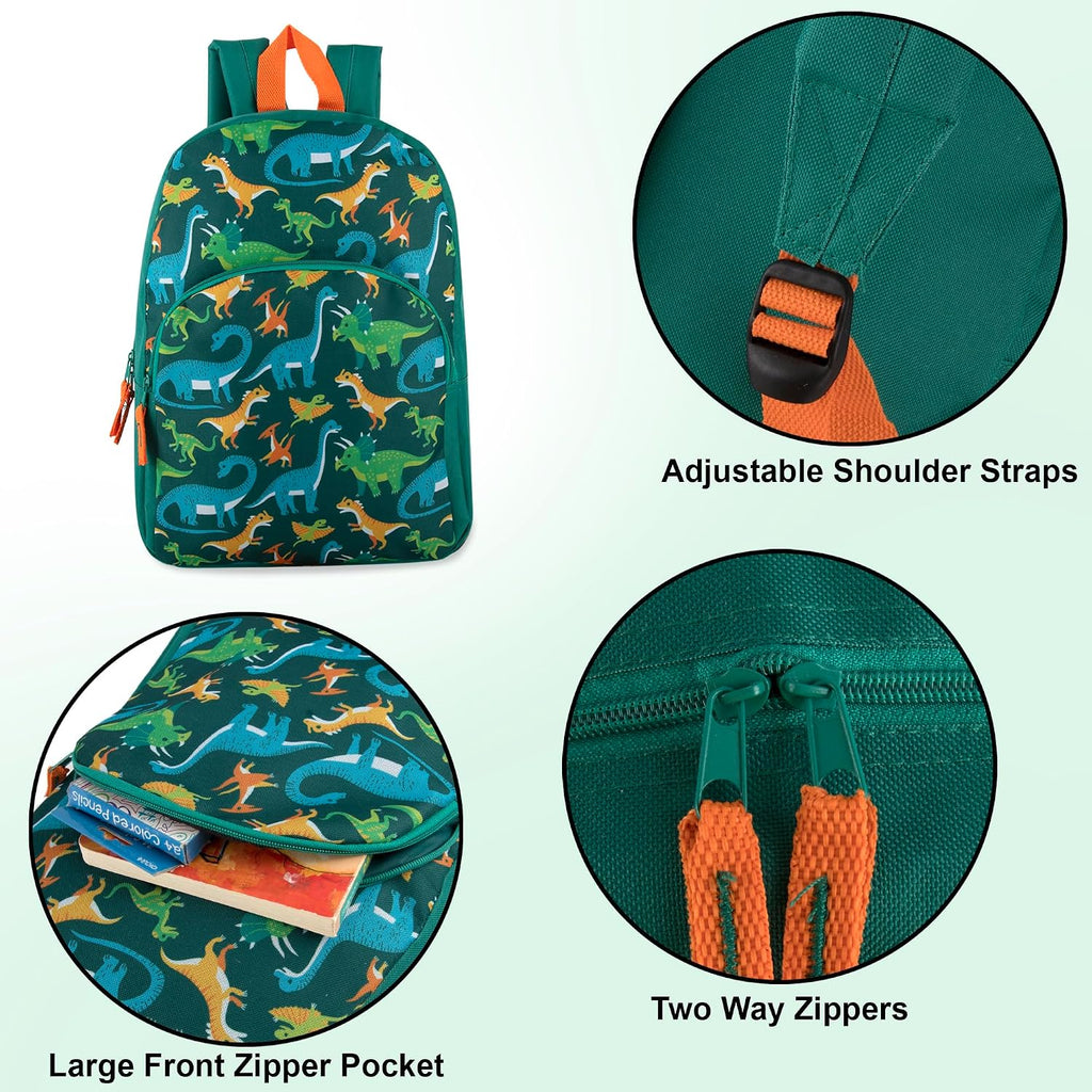 15 Inch Kids Backpacks for Boys & Girls | Preschool, Kindergarten, Elementary School Backpacks with Adjustable