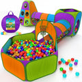 5-Piece Kids Pop up Play Tent Crawl Tunnel and Ball Pit with Basketball Hoop Playhouse for Boys, Girls, Babies, and