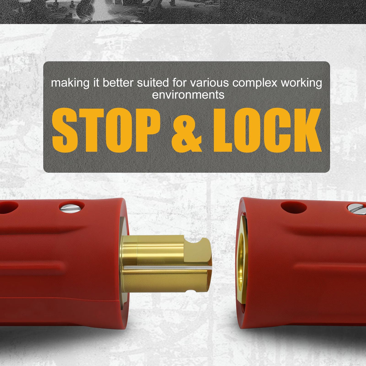 LC-40 Welding Cable Connectors Set (Red)