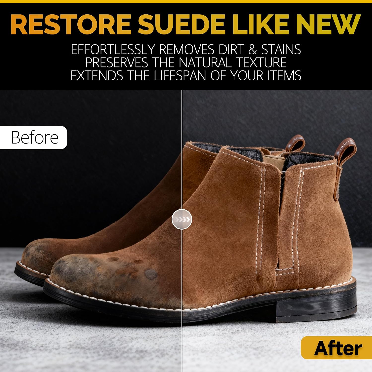 Suede Cleaner, Suede & Nubuck Shoe Cleaner Foam Spray Kit, Removes Stains | Restores Nap, Color-Safe Rich Foam, 6.76