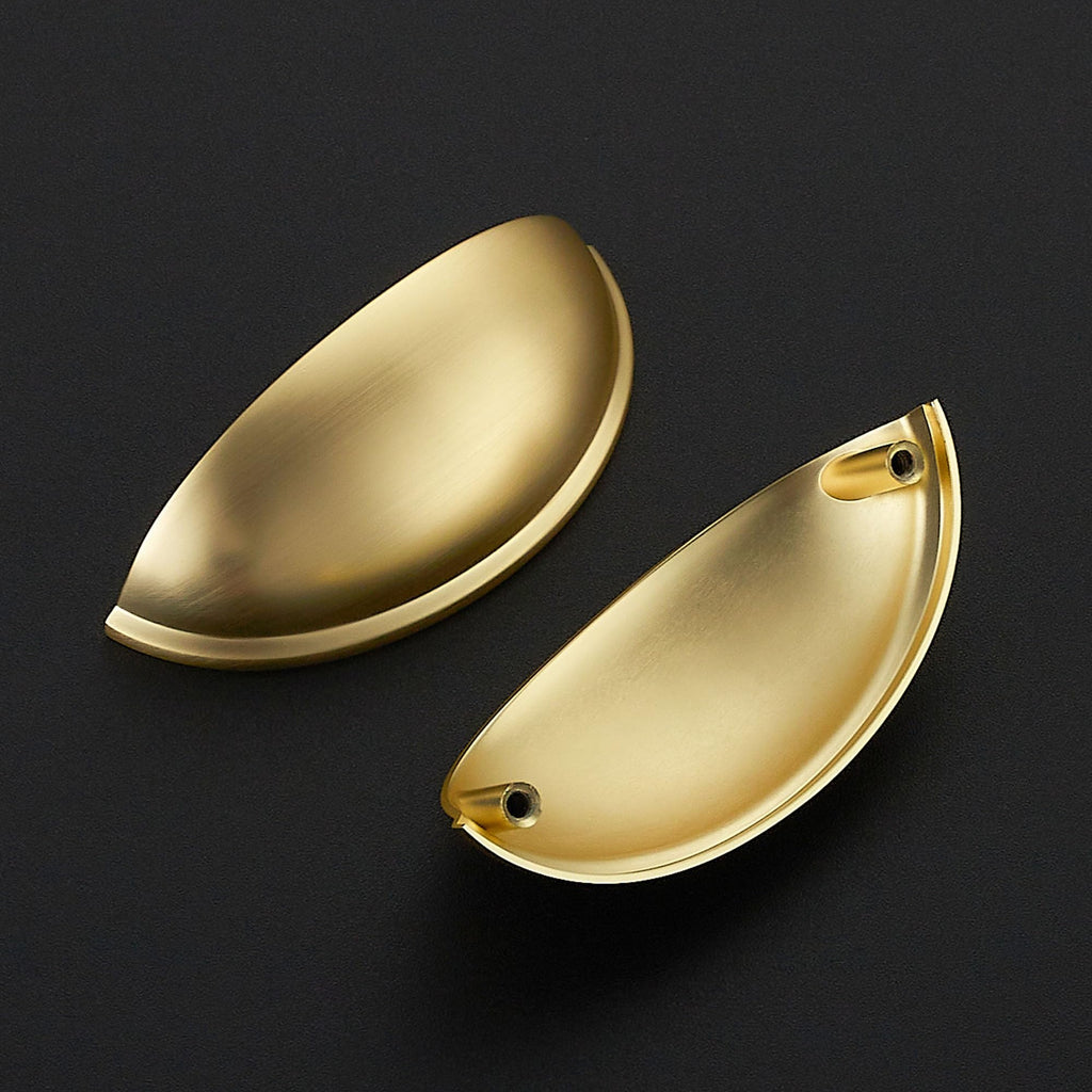 Brushed Gold Drawer Pulls Cabinet Cup Pulls 3 Inch 10 Pack