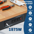 48" Adjustable Workbench with Power Outlet, 2000 LBS Work Bench, 48" x 24"
