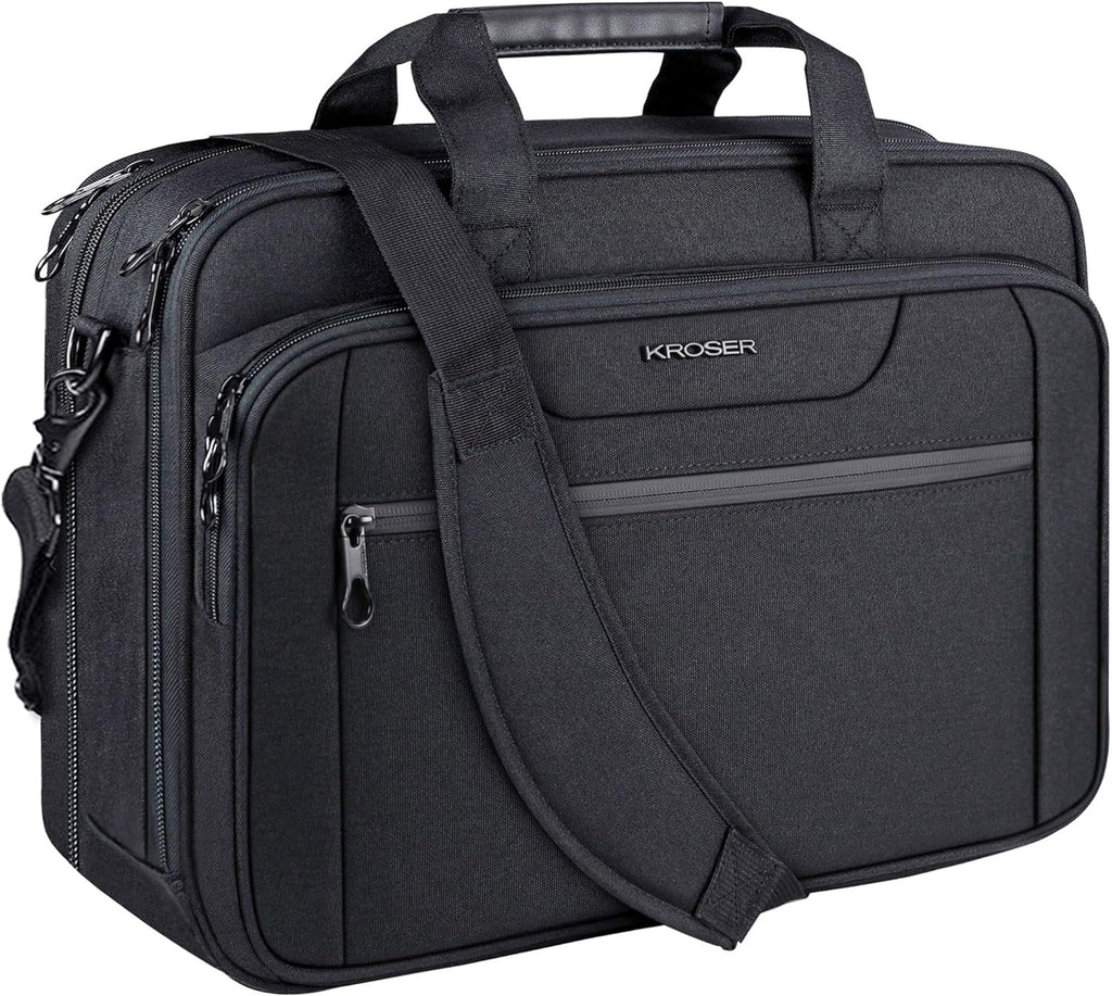 Laptop Bag Expandable Laptop Briefcase Fits Up to 17.3 Inch Laptop Water-Repellent Shoulder Messenger Bag Computer