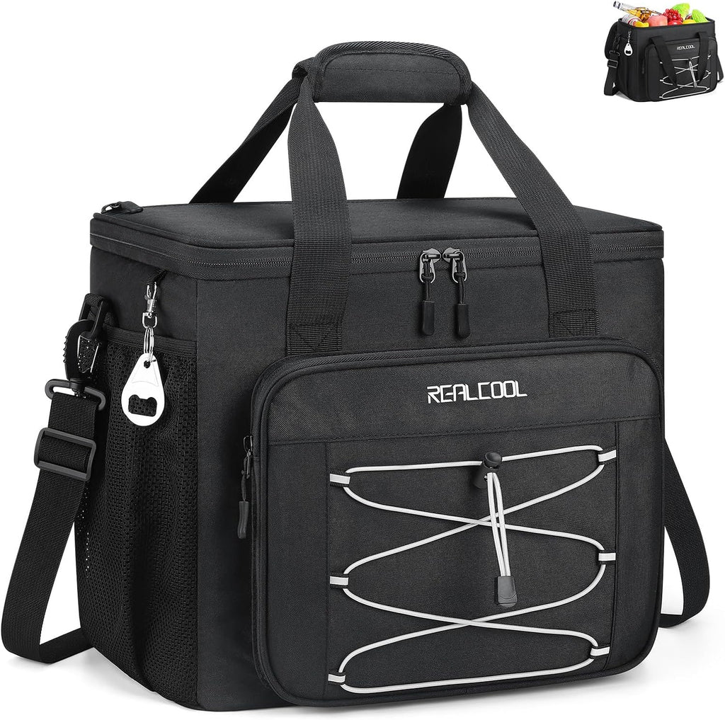 35/45 Can Collapsible Soft Cooler Bag, Leakproof Ice Chest | 24h Cold (With Ice), Multi-Pockets, 5-Layer