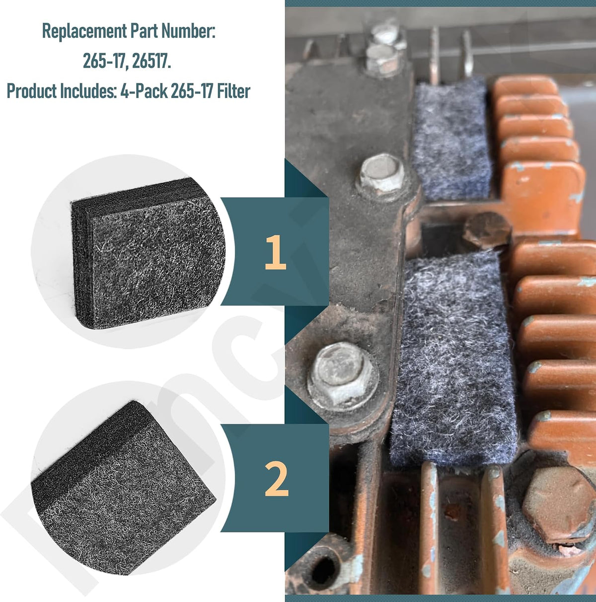 26517 Air Compressor Air Filter for Craftsman, DeVilbiss, 4 Pcs