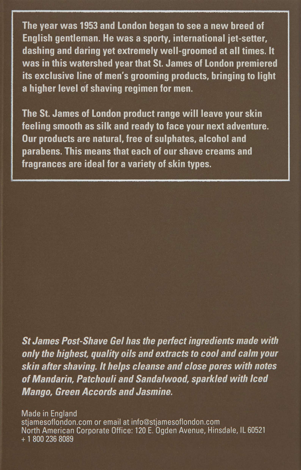 Mandarin & Patchouli Post Shave Gel, 3.4 Fl Oz