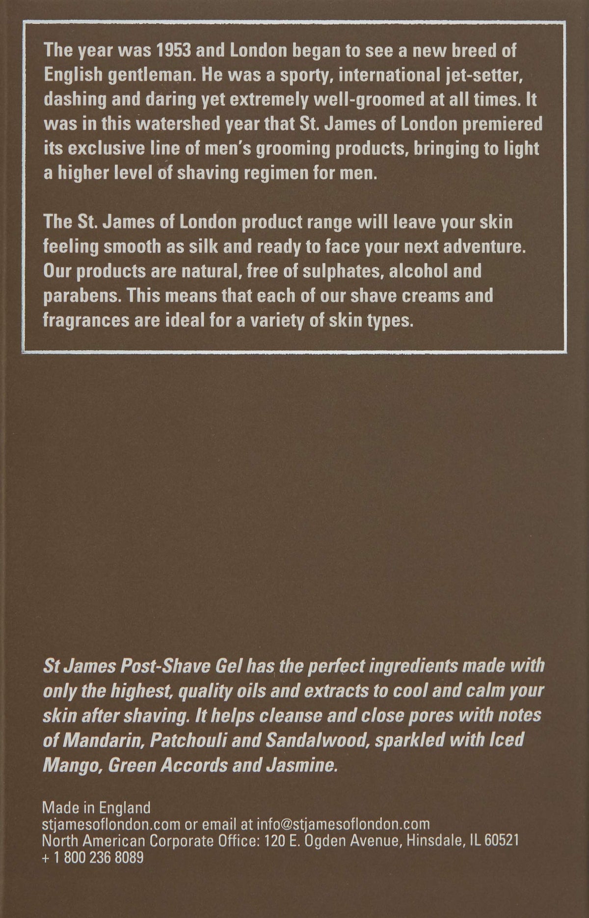 Mandarin & Patchouli Post Shave Gel, 3.4 Fl Oz