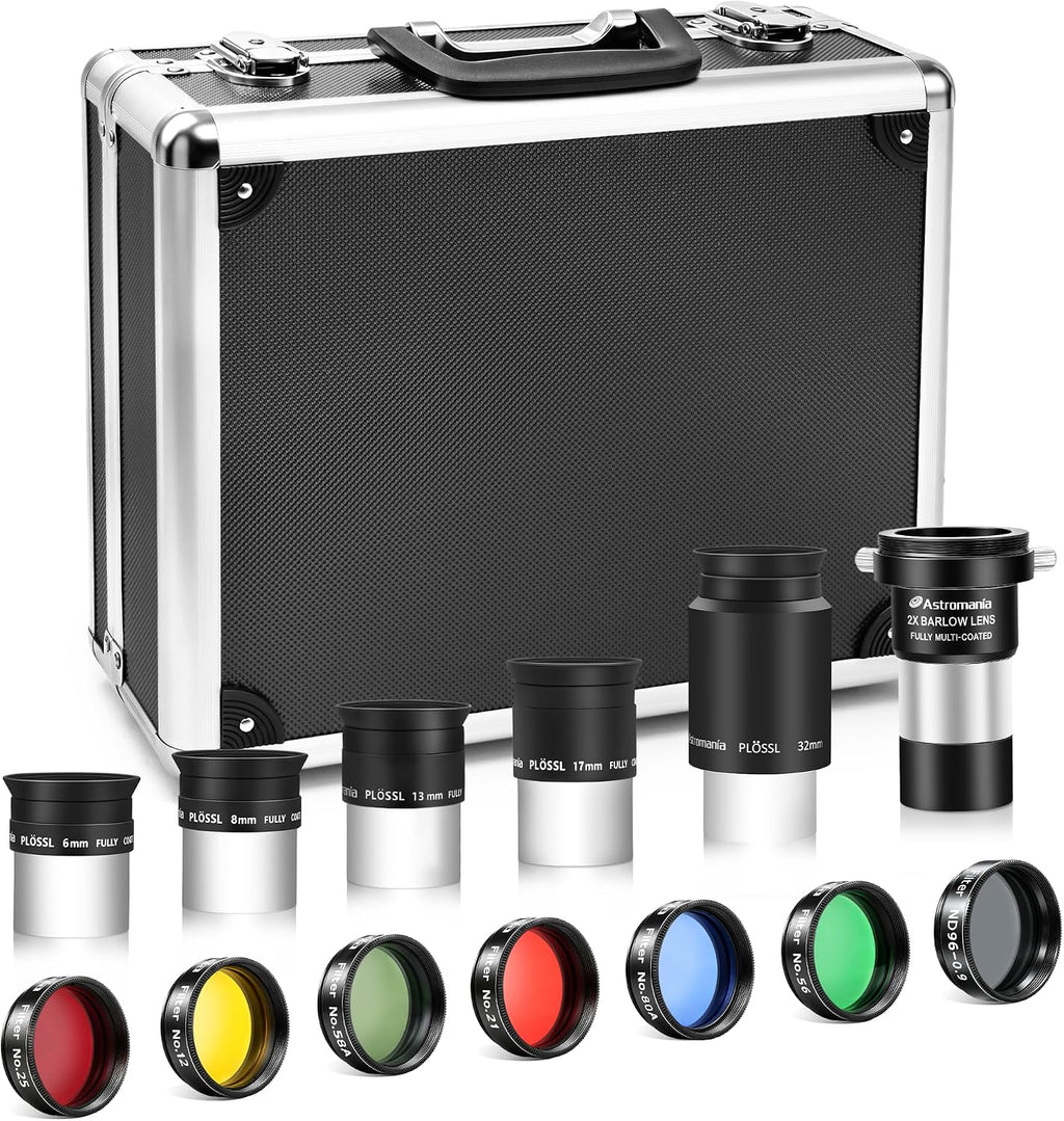 Telescope Eyepiece Set, 14 Piece Telescope Accessory Kit 1.25" | Telescope Eyepiece and Filter Set Deluxe, 5pcs
