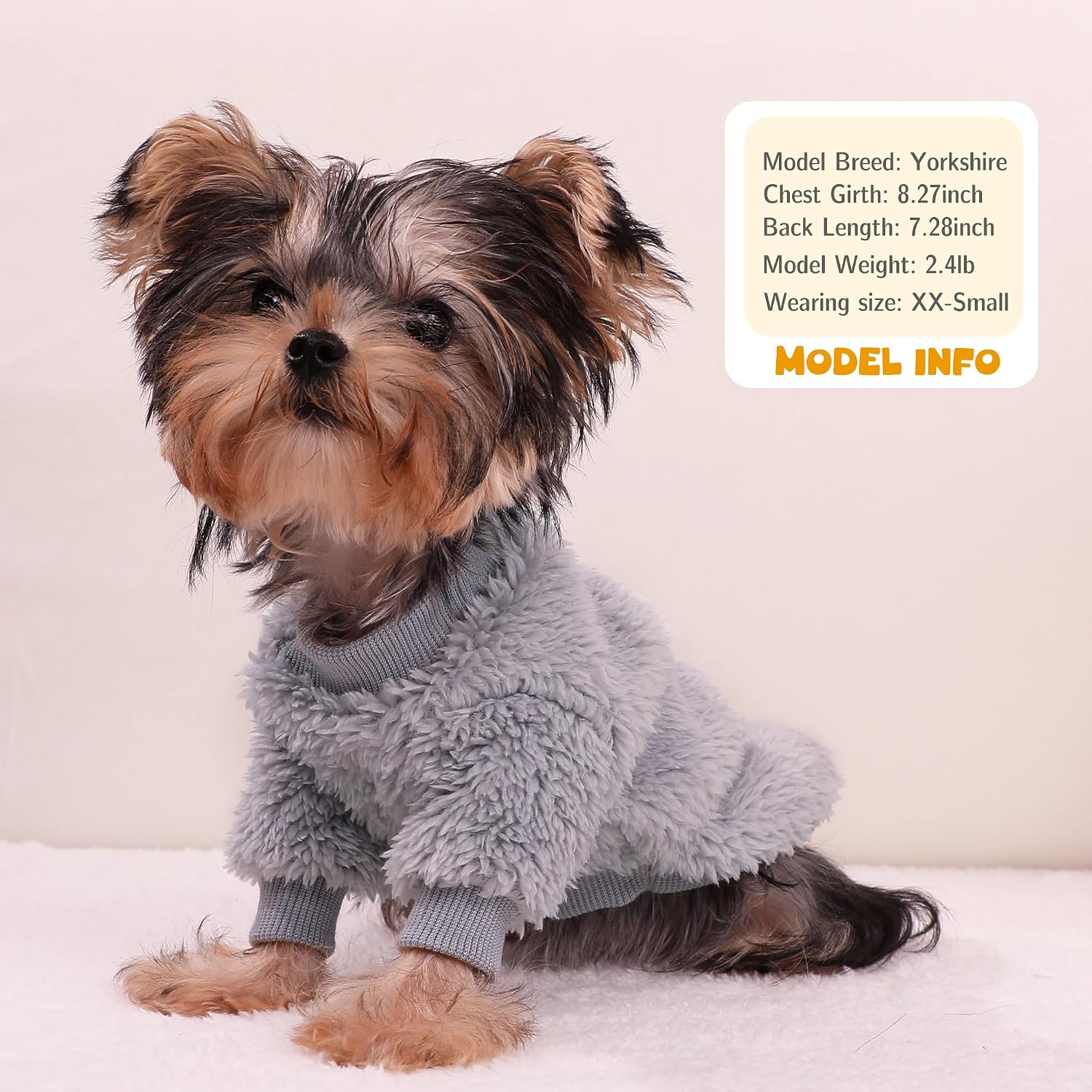 Dog Sweaters for Small Dogs, Soft Fleece Puppy Sweater, Warm Winter Dog Clothes, XXS Pet Sweaters for 1-3 lbs Teacup