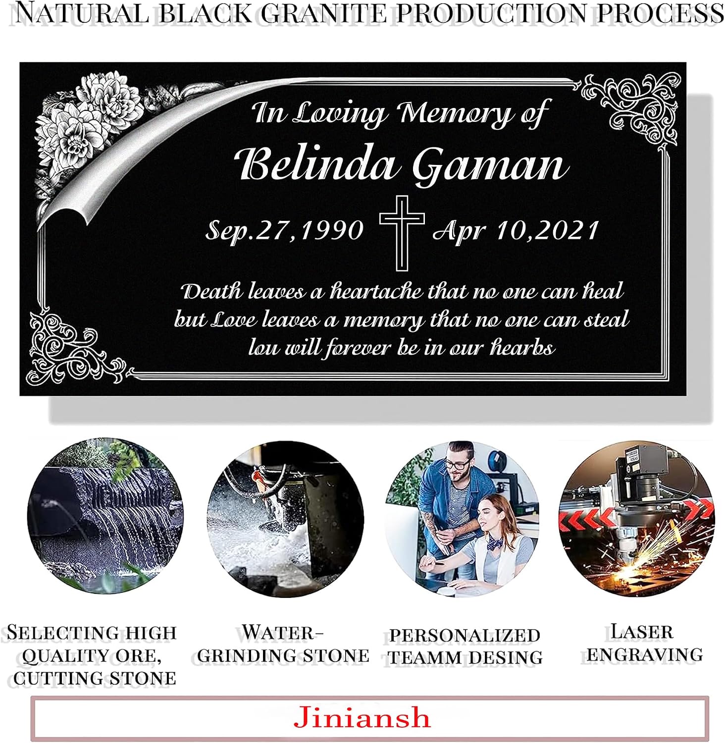 Tombstone Headstone Personalized Grave Decorations for Cemetery Garden - Memorial Stones Plaques for Graves Markers