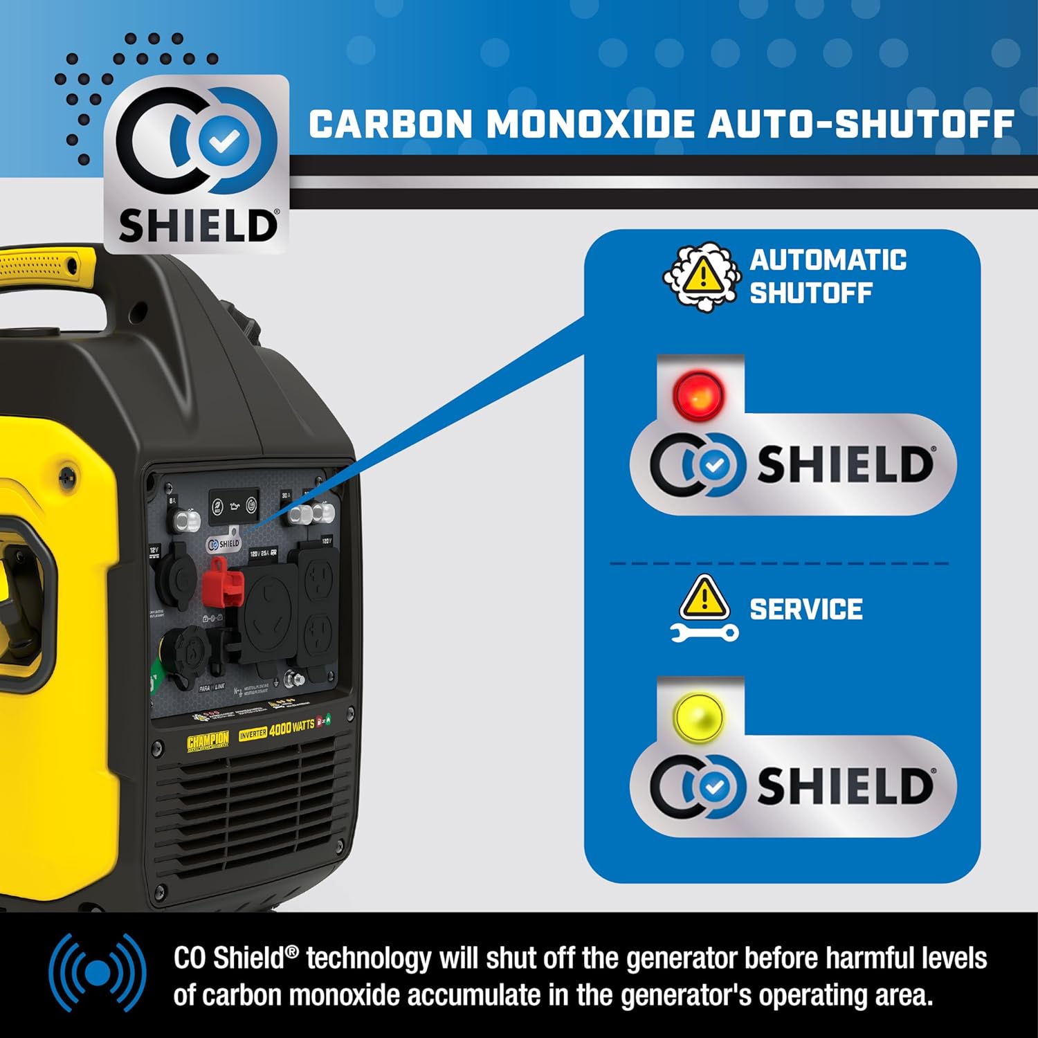 4000-Watt Dual Fuel RV Ready Portable Inverter Generator with Quiet Technology and Free 3-Year Warranty