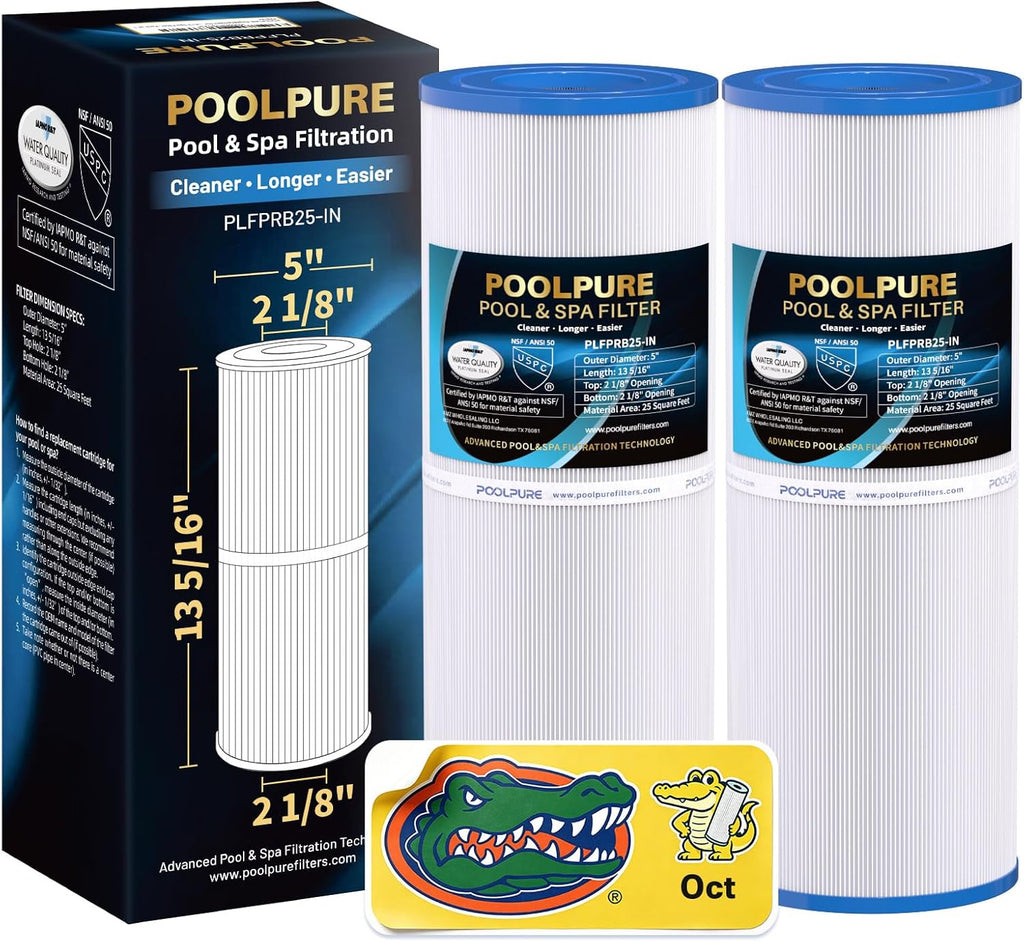 POOLPURE PRB25-IN Hot Tub Filter Replace Unicel C-4326, 3005845, 2Pack