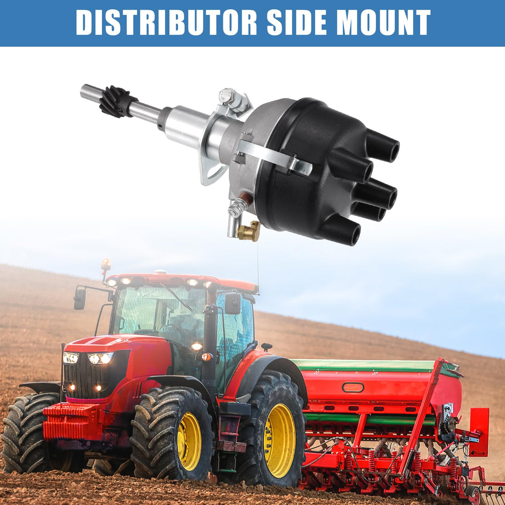 uxcell Tractor Distributor Assembly Side Mount Replacement for Ford 8N Tractor Silver Tone