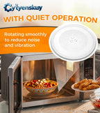 12" Glass Microwave Plate with Roller Ring & Coupler Feet Kit